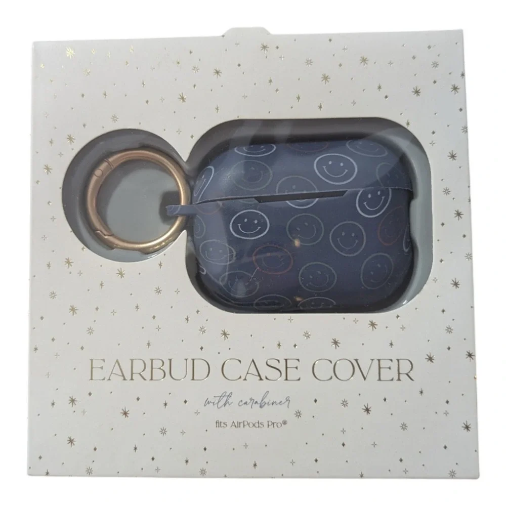 F8.‎ Earbub Protective Silicone Case with Clip for Apple Airpods Pro Smily Face